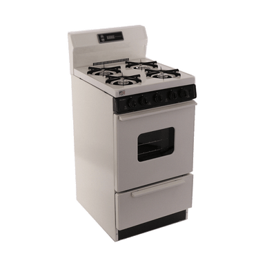 Premier Natural Gas Range/Stove Premier SAK220TP 20" Electronic Ignition Gas Range Biscuit with Black Trim