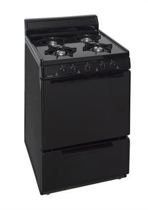 Premier Natural Gas Range/Stove Premier SCK100BP 24&quot; Electric Ignition Black Gas Range