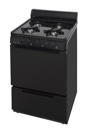 Premier Natural Gas Range/Stove Premier SCK100BP 24" Electric Ignition Black Gas Range