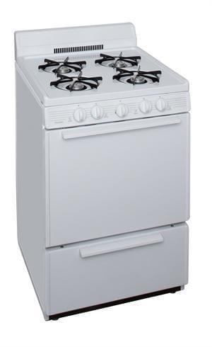 Premier Natural Gas Range/Stove Premier SCK100OP 24" White Electronic Ignition Gas Range