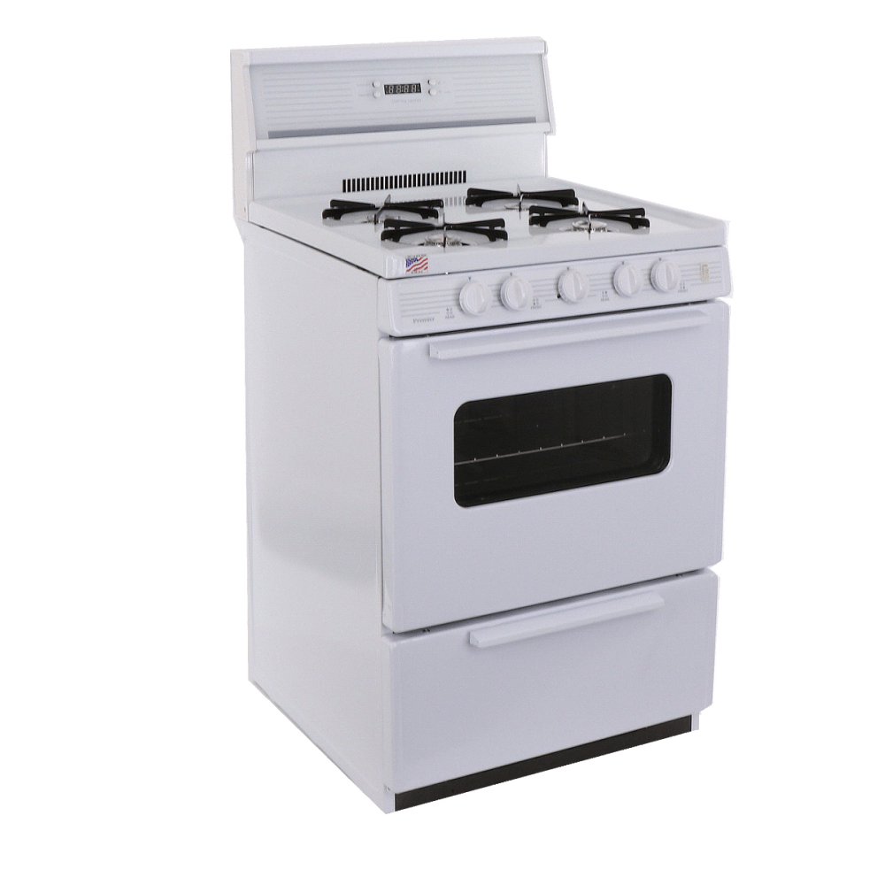 Premier Natural Gas Range/Stove Premier SCK240OP 24" Electronic Ignition Gas Range In White