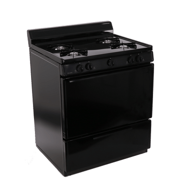 Premier Natural Gas Range/Stove Premier SFK100BP 30" Black Electronic Ignition Gas Range