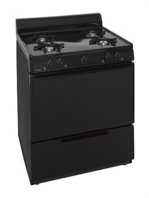 Premier Natural Gas Range/Stove Premier SFK100BP 30" Black Electronic Ignition Gas Range