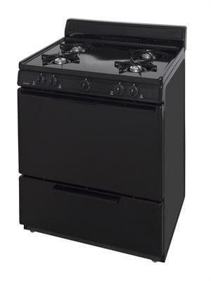 Premier Natural Gas Range/Stove Premier SFK100BP 30" Black Electronic Ignition Gas Range