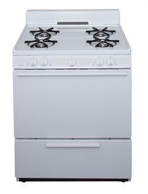 Premier Natural Gas Range/Stove Premier SFK100OP 30" White Electronic Ignition Gas Range