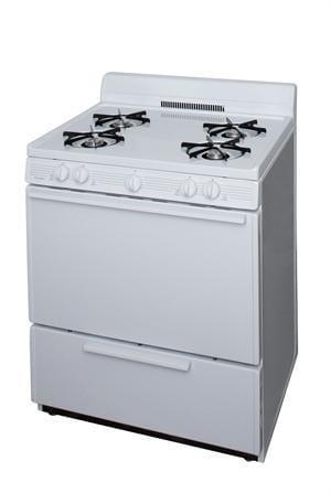 Premier Natural Gas Range/Stove Premier SFK100OP 30&quot; White Electronic Ignition Gas Range