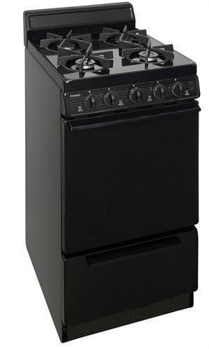 Premier Natural Gas Range/Stove Premier SHK100BP 20&quot; Electronic Ignition Gas Range with Sealed Burners - Black