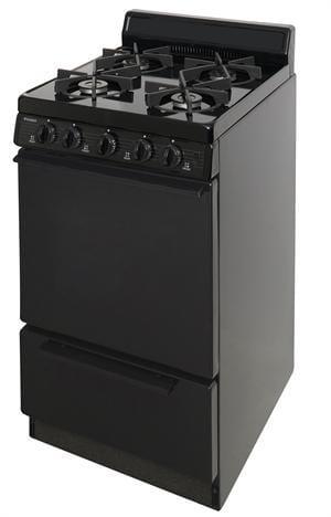 Premier Natural Gas Range/Stove Premier SHK100BP 20&quot; Electronic Ignition Gas Range with Sealed Burners - Black