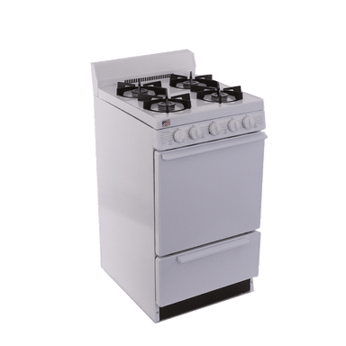 Premier Natural Gas Range/Stove Premier SHK100OP 20" Electronic Ignition Gas Range with Sealed Burners - White