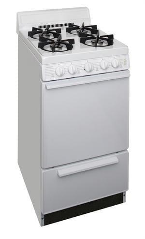 Premier Natural Gas Range/Stove Premier SHK100OP 20" Electronic Ignition Gas Range with Sealed Burners - White