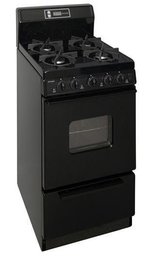 Premier Natural Gas Range/Stove Premier SHK220BP 20&quot; Electronic Ignition Gas Range with Sealed Burners  - Black