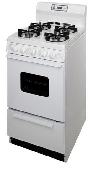 Premier Natural Gas Range/Stove Premier SHK220OP 20" Electronic Ignition Gas Range with Sealed Burners - White