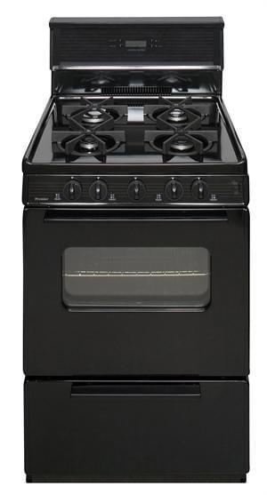 Premier Natural Gas Range/Stove Premier SJK240BP 24&quot; Electronic Ignition Gas Range with 4 Sealed Variable Burners Black on Black