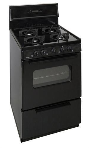 Premier Natural Gas Range/Stove Premier SJK240BP 24&quot; Electronic Ignition Gas Range with 4 Sealed Variable Burners Black on Black