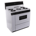Premier Natural Gas Range/Stove Premier SLK249WP 36" Electronic Ignition Gas Range White with Black Trim