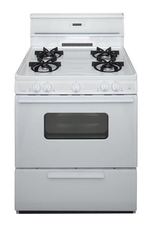 Premier Natural Gas Range/Stove Premier SMK240OP 30&quot; Electronic Ignition Gas Range with 4 Sealed Variable Burners White