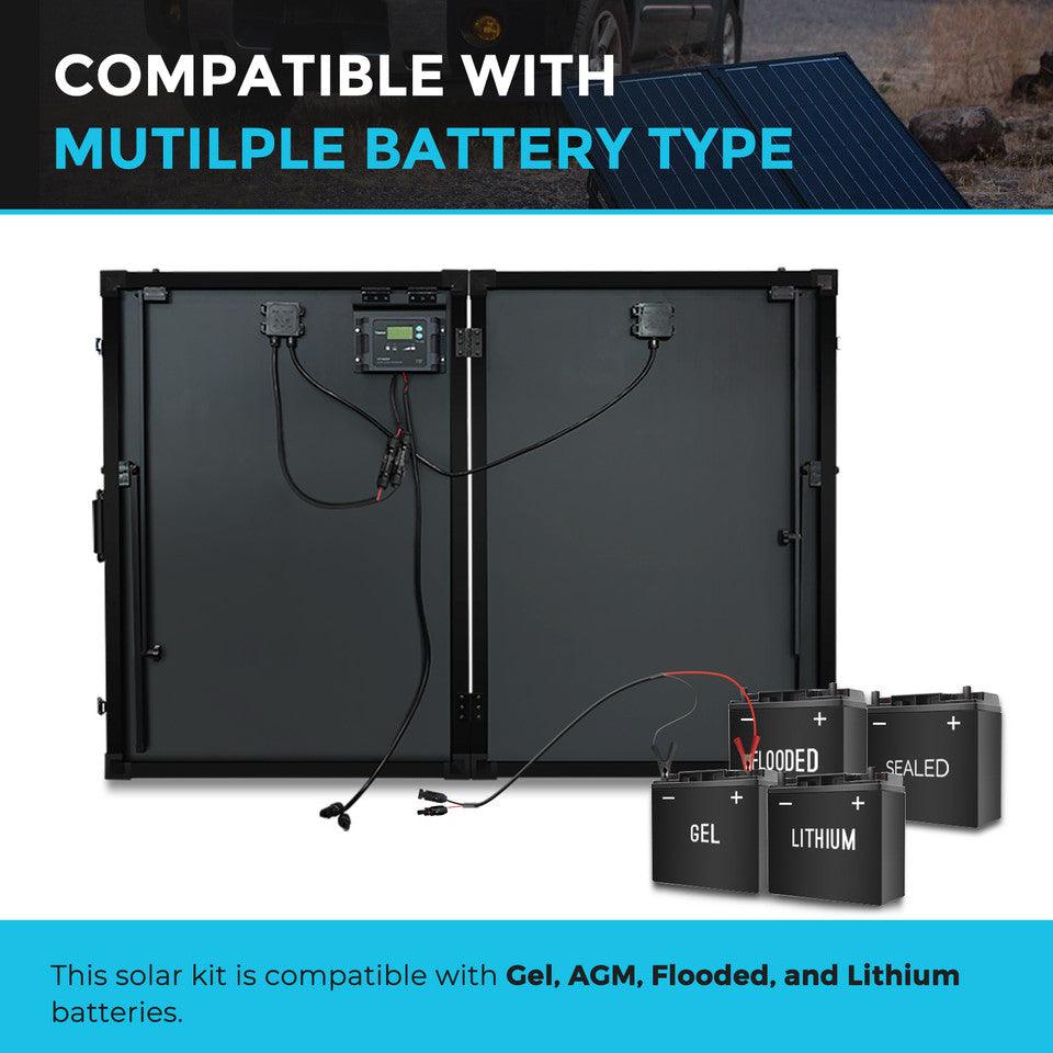 Renogy Solar Panels Renogy 200 Watt 12 Volt Monocrystalline Foldable Solar Suitcase