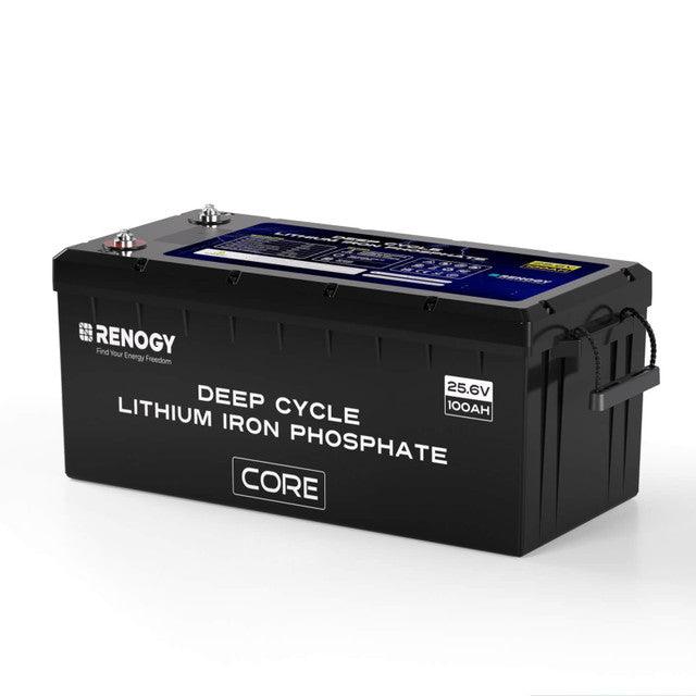 Renogy Solar Batteries Renogy 24V 100Ah Core Series Deep Cycle Lithium Iron Phosphate Battery