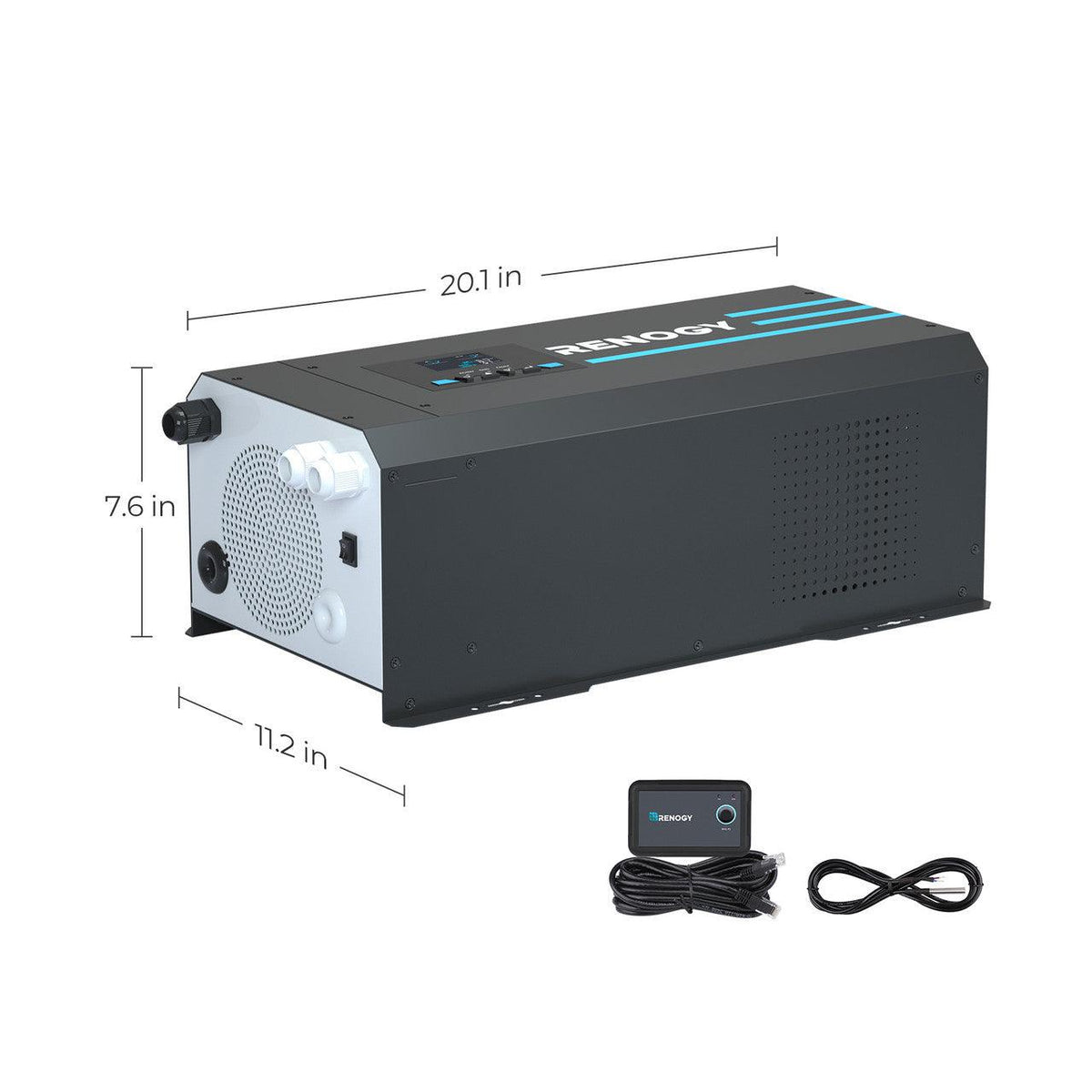 Renogy Solar Charge Controllers and Inverters Renogy 3000W 12V Pure Sine Wave Inverter Charger w/ LCD Display