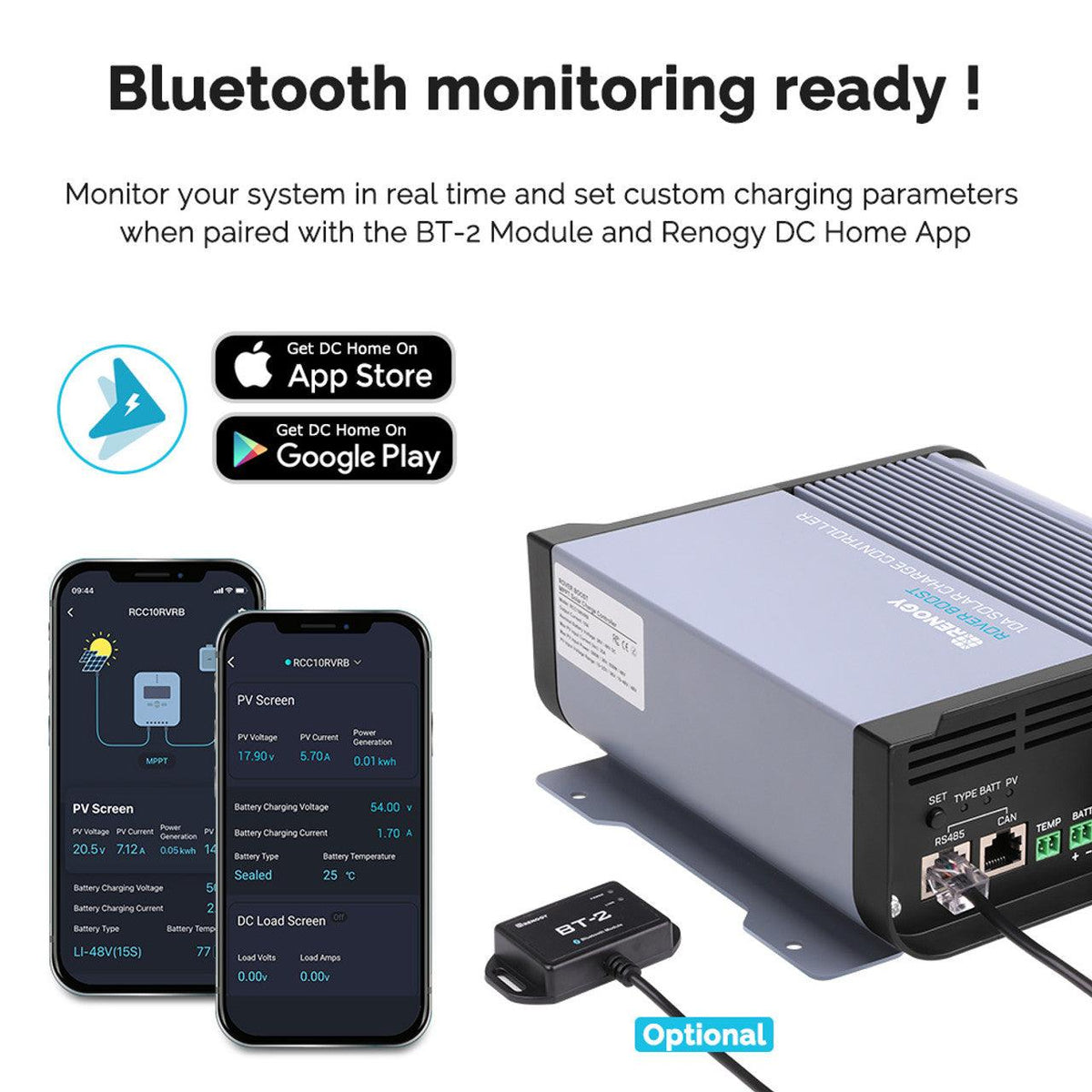 Renogy Solar Charge Controllers and Inverters Renogy 36V/48V Rover Boost 10A MPPT Solar Charge Controller