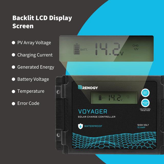 Renogy Solar Charge Controllers and Inverters Renogy New Edition Voyager 20A PWM Waterproof Solar Charge Controller