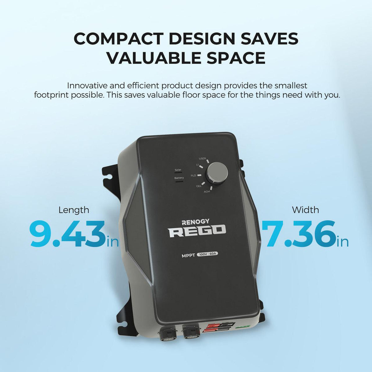 Renogy Solar Charge Controllers and Inverters Renogy REGO 12V 60A MPPT Solar Charge Controller