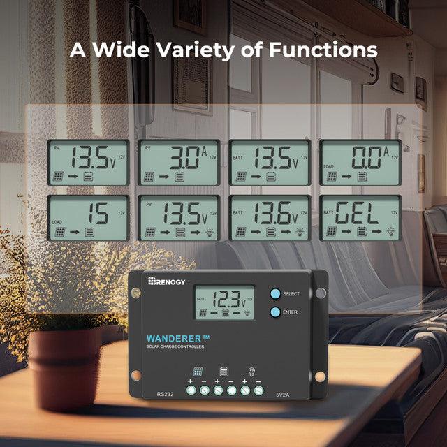 Renogy Solar Charge Controllers and Inverters Renogy Wanderer 10A PWM Solar Charge Controller