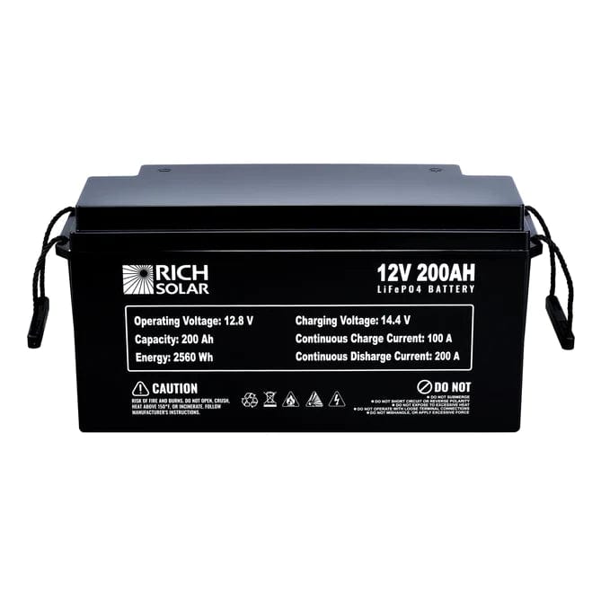 Rich Solar Solar Batteries 12V 200Ah LiFePO4 Lithium Iron Phosphate Battery - Free Shipping!