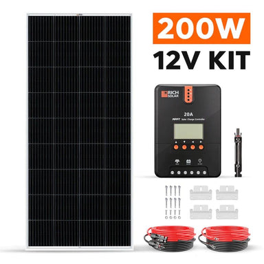 Rich Solar Solar Power Kits 200 Watt Solar Kit - Free Shipping!