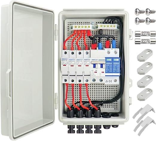 4-1 String Solar Combiner Box PV w/Surge Protection, 63A
