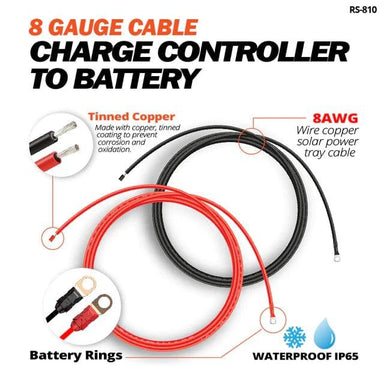 Rich Solar Electrical Wires & Cable Cable Wire Connect Charge Controller to Battery (Red & Black) | Choose Feet/Length/AWG - Free Shipping!