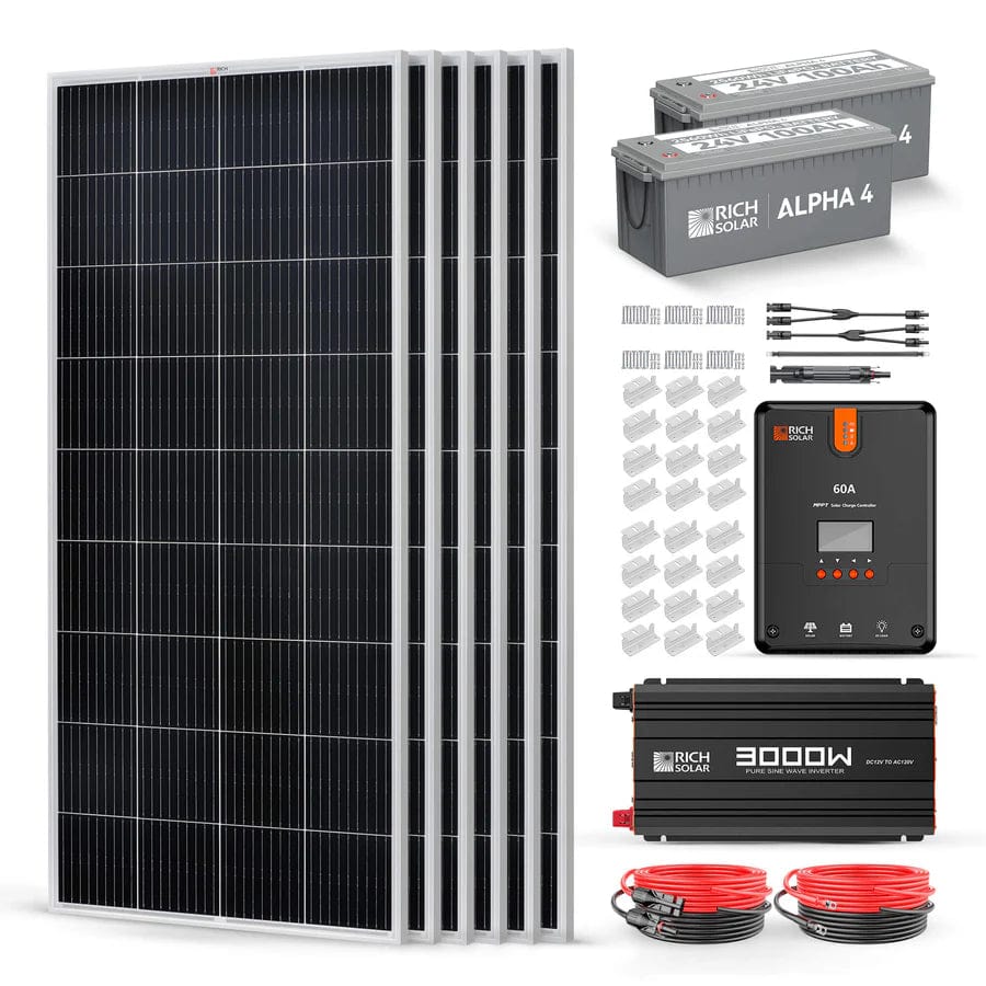 Rich Solar Solar Power Kits Rich Solar 1200 Watt Complete Solar Kit