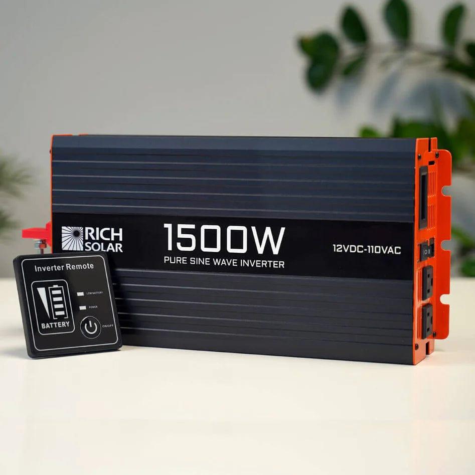 Rich Solar Solar Charge Controllers and Inverters Rich Solar 1500 Watt Industrial Pure Sine Wave Inverter- Free Shipping!