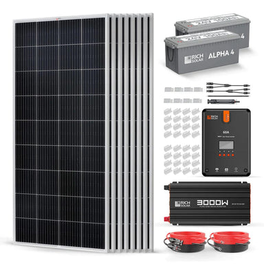Rich Solar Solar Power Kits Rich Solar 1600 Watt Complete Solar Kit