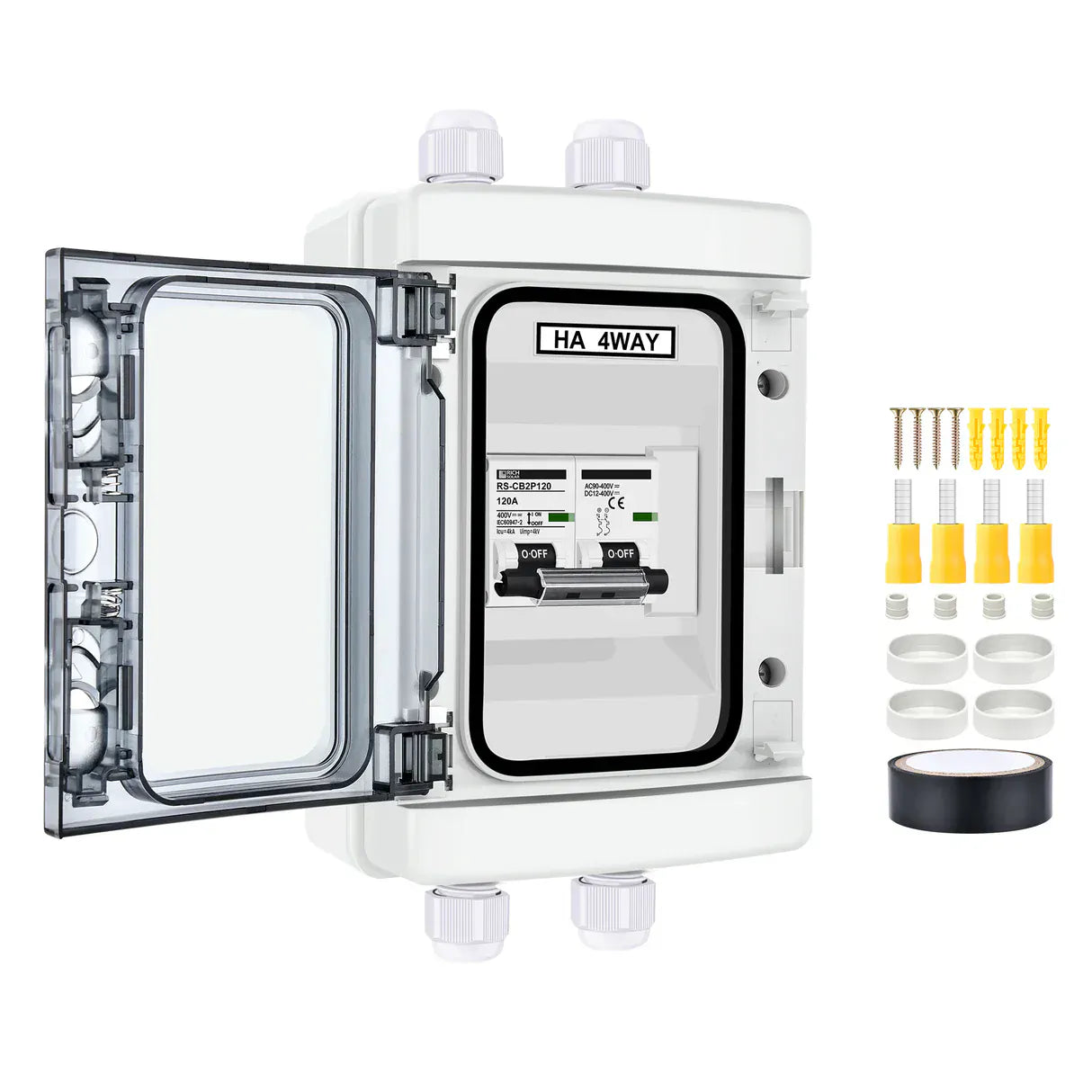 Rich Solar Electrical Wires & Cable 120A Rich Solar | 2 Pole Outdoor Circuit Breaker Box