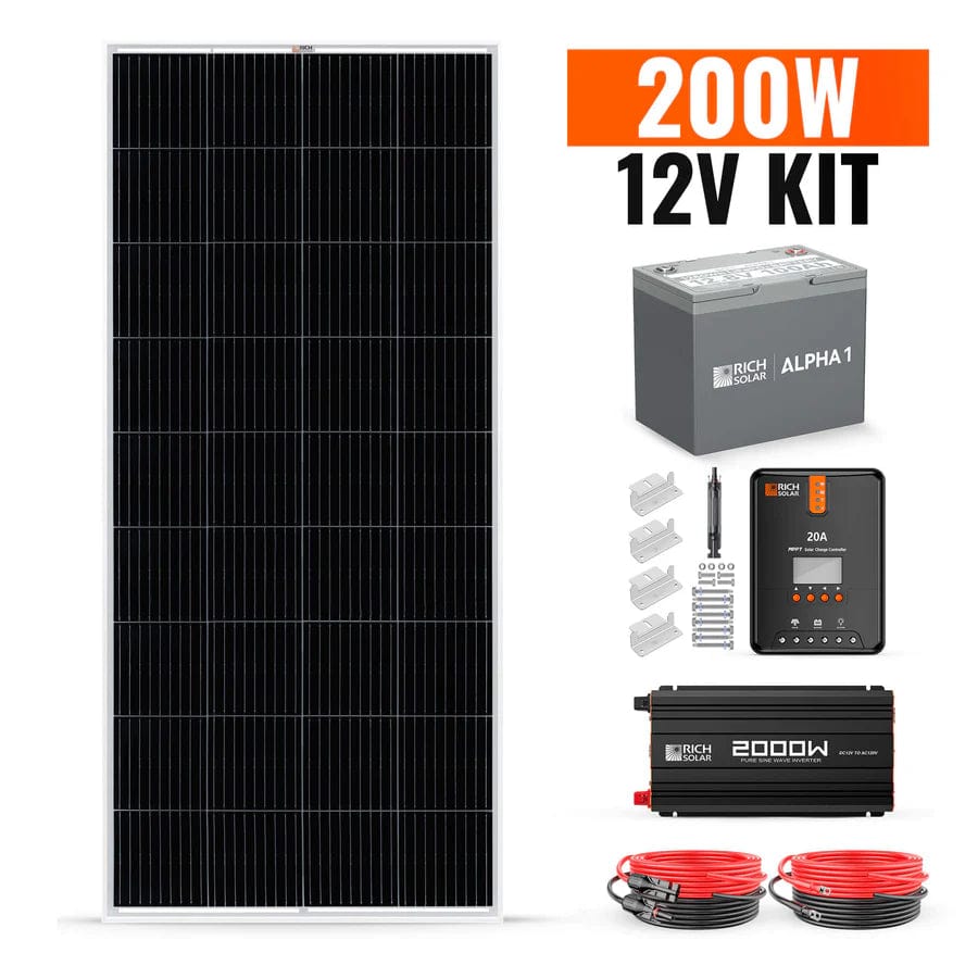 Rich Solar Solar Power Kits Rich Solar 200 Watt Complete Solar Kit