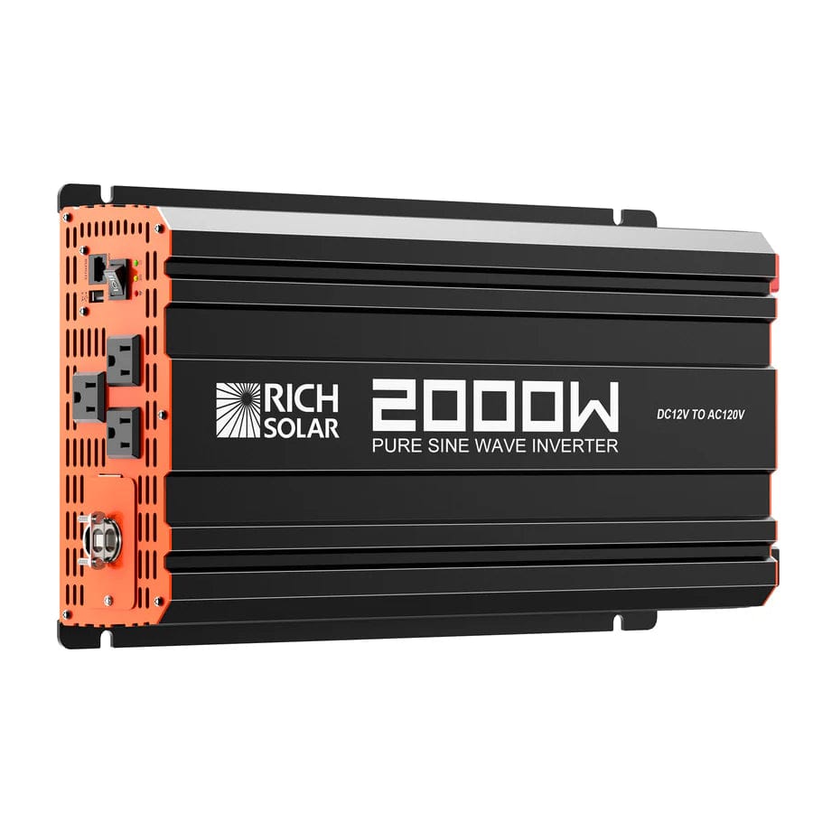 Rich Solar solar inverter Rich Solar 2000 Watt 12 Volt Industrial Pure Sine Wave Inverter