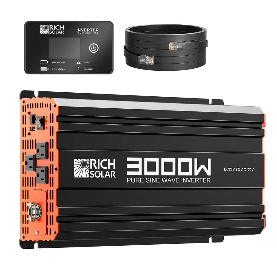 Rich Solar Solar Inverters Rich Solar 3000 Watt 24 Volt Industrial Pure Sine Wave Inverter