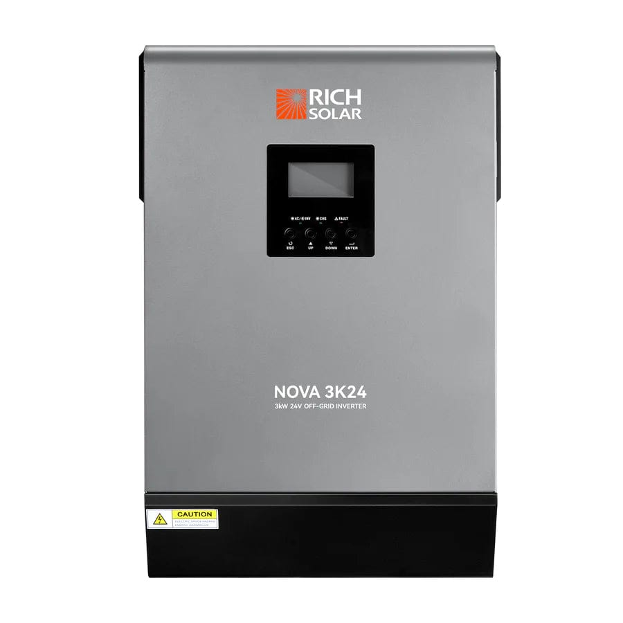 Rich Solar solar inverter Rich Solar 3000 Watt (3kW) 24 Volt Off-Grid Hybrid Solar Inverter