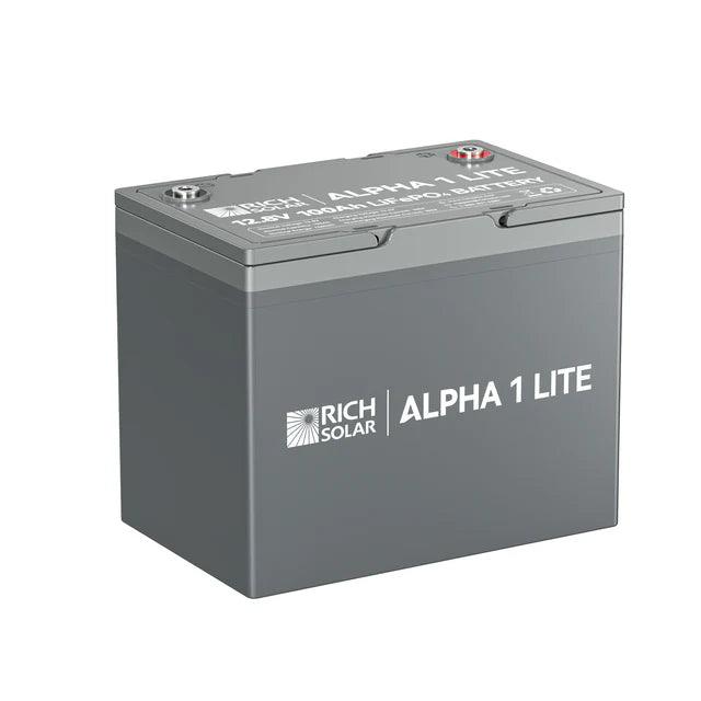 Rich Solar Solar Batteries Rich Solar ALPHA 1 LITE | 12V 100Ah LiFePO4 Lithium Iron Phosphate Battery PRE-ORDER