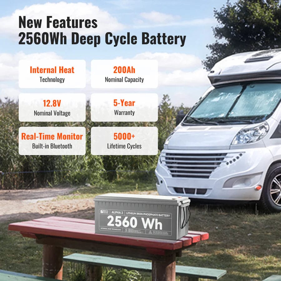 Rich Solar Solar Batteries Rich Solar ALPHA 2 | 12V 200Ah LiFePO4 Battery