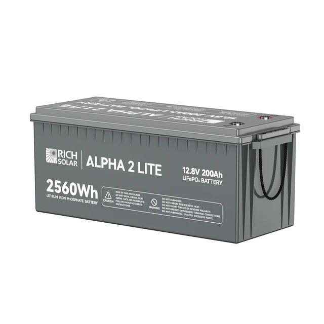 Rich Solar Solar Batteries Rich Solar ALPHA 2 LITE | 12V 200Ah LiFePO4 Lithium Iron Phosphate Battery PRE-ORDER