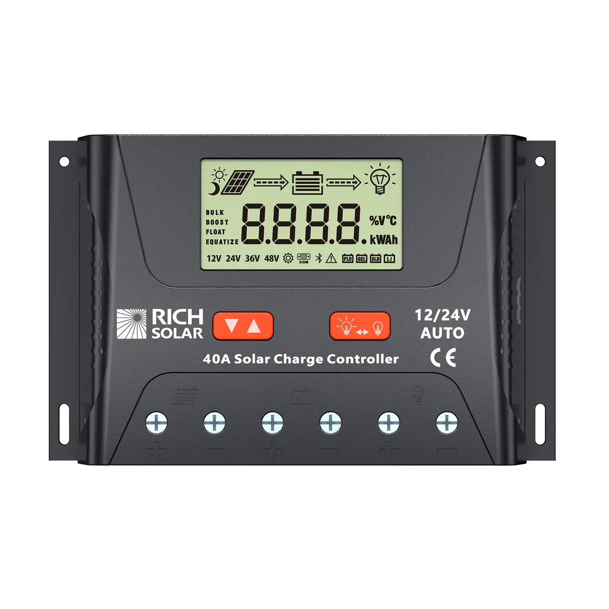 Rich Solar Solar Charge Controllers and Inverters Rich Solar BRAVO LEGEND 40 | 40 Amp PWM Solar Charge Controller