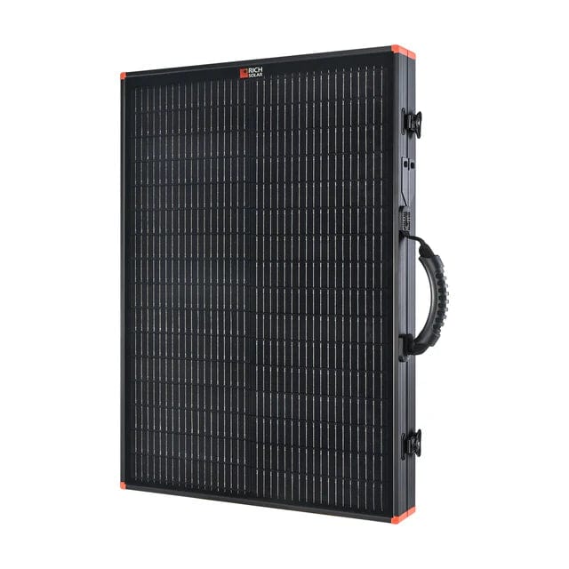 Rich Solar Solar Panels Rich Solar MEGA 100 Watt Portable Solar Panel Briefcase | Best 12V Panel for Solar Generators and Portable Power Stations | 25-Year Output Warranty