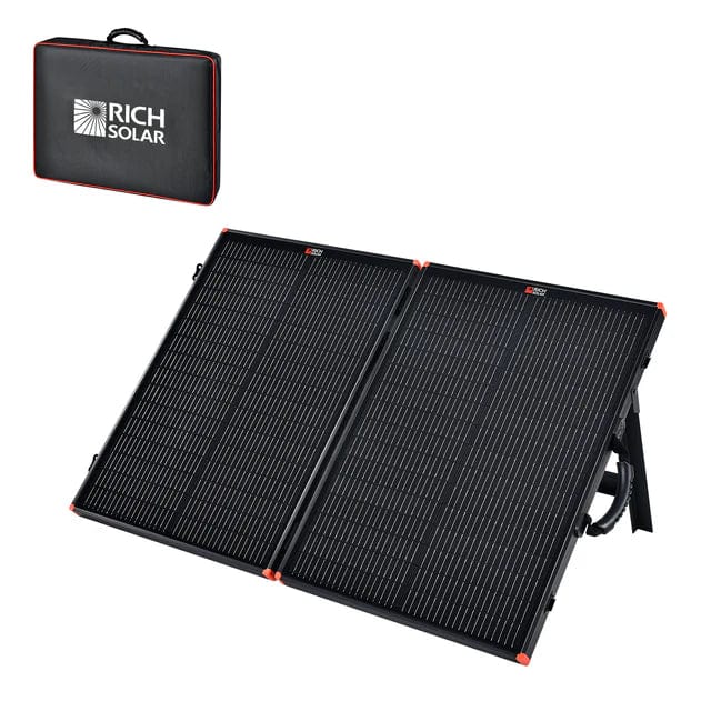 Rich Solar Solar Panels Rich Solar MEGA 100 Watt Portable Solar Panel Briefcase | Best 12V Panel for Solar Generators and Portable Power Stations | 25-Year Output Warranty