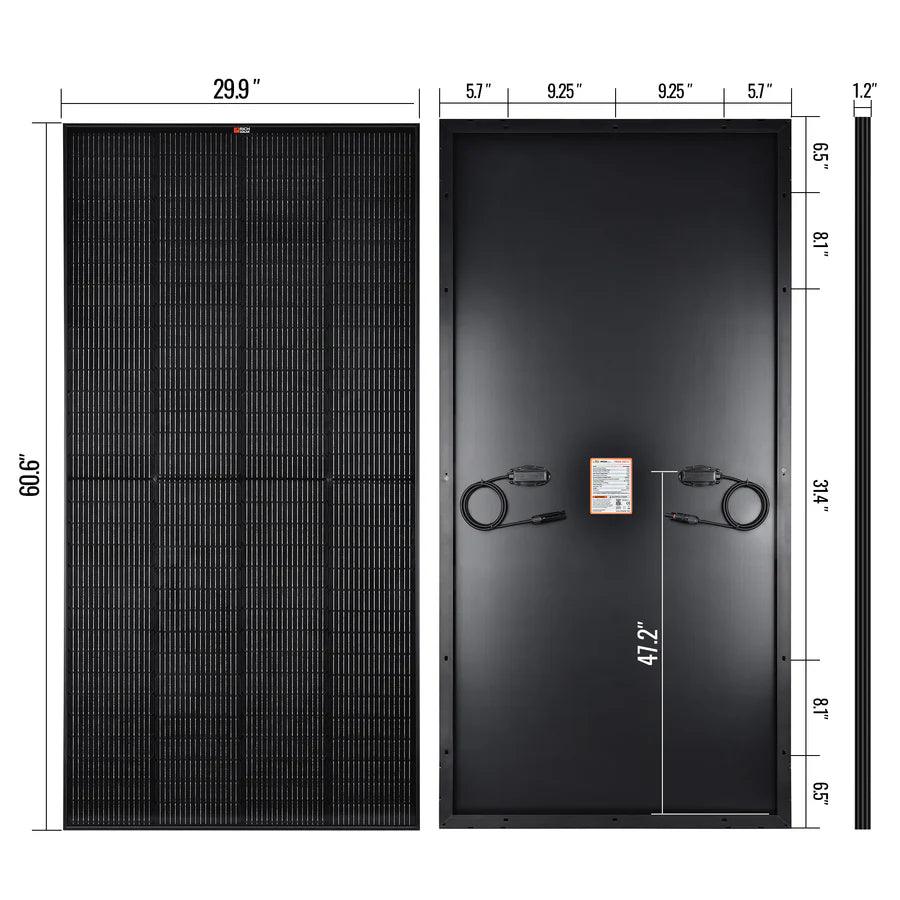 Rich Solar Rich Solar MEGA 250 PRO | 250 Watt Monocrystalline Solar Panel | Best 24V Panel for RVs and Off-Grid | 25-Year Output Warranty | Choose Color Silver or Black