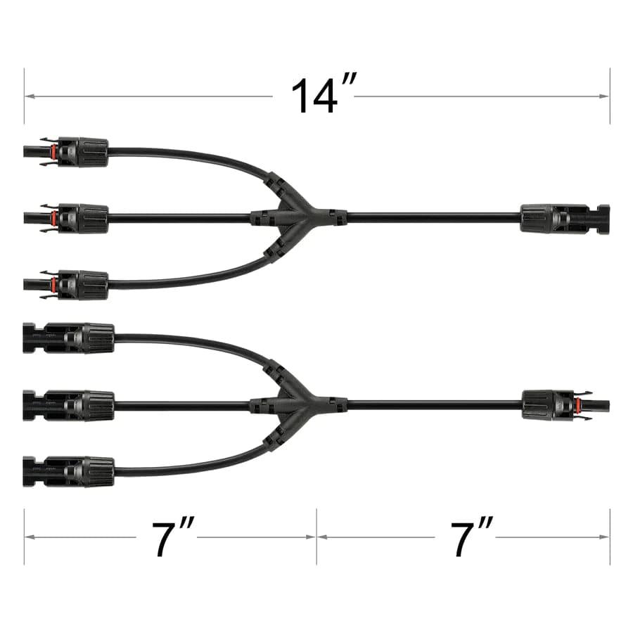 Rich Solar Solar Power Kits Y Branch Parallel Adapters 3 to 1 - Free Shipping