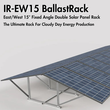 IntegraRack Solar Energy Kits Integrarack IR-EW15 BallastRack™ East/West 15° Fixed Angle Double Solar Panel Rack