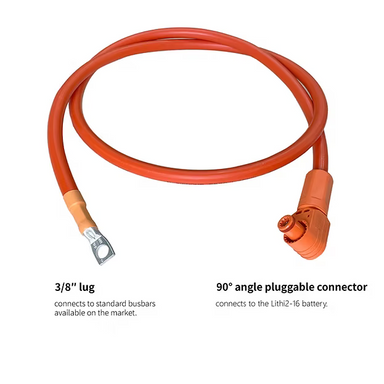 Ruixu Ruixu Lithi2-16 battery 1/0 AWG cable | Orange+ Black | One Pair