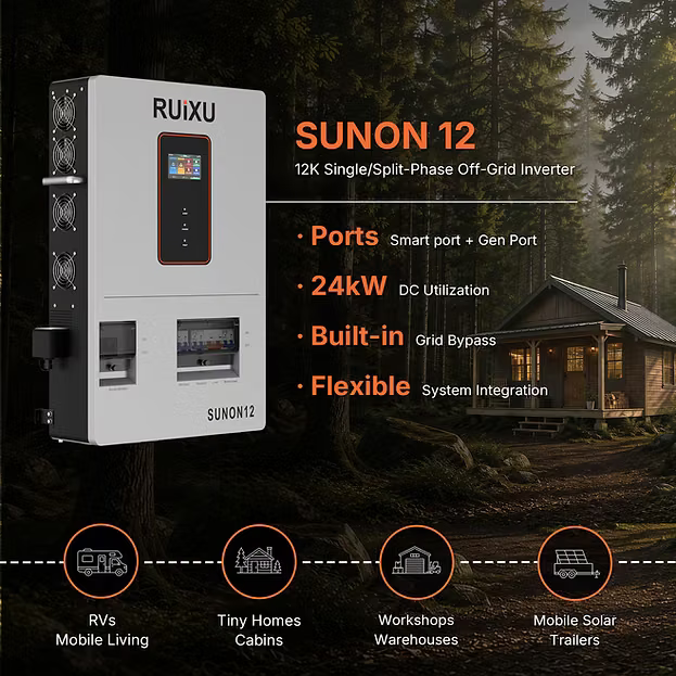 Ruixu Ruixu SUNON12 Single/Split-Phase Off-Grid Inverter | 12kW | UL1741
